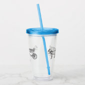 Tekening van de cartoon van bruiloft en vervoer acryl drinkbeker (Links)