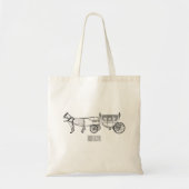 Tekening van de cartoon van bruiloft en vervoer tote bag (Voorkant)