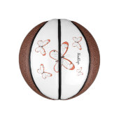 Tekening van de cartoon van de brillenglyter basketbal (Verticaal)