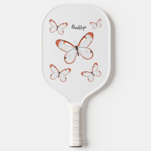 Tekening van de cartoon van de brillenglyter pickleball paddle