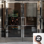 Tekening van de cartoon van de brillenglyter raamsticker (Kantoordeur)