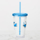 Tekening van de cartoon van vast vliegtuig acryl drinkbeker (Rechts)