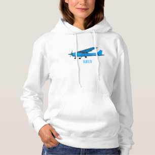 Tekening van de cartoon van vast vliegtuig hoodie