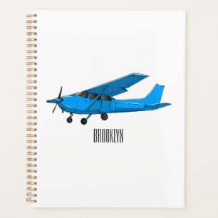 Tekening van de cartoon van vast vliegtuig planner