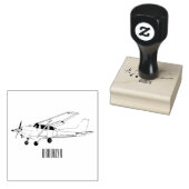 Tekening van de cartoon van vast vliegtuig 	rubberstempel (Gestempeld)