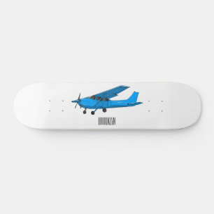 Tekening van de cartoon van vast vliegtuig skateboard