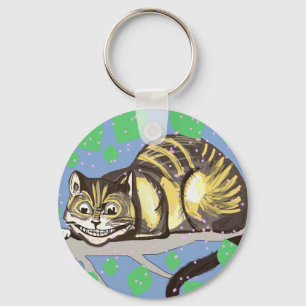 Tekening van de Cheshire Cat Sleutelhanger