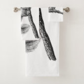 Tekening van de eekhoorn bad handdoek (Insitu)