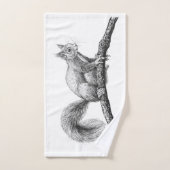Tekening van de eekhoorn bad handdoek (Handdoek)