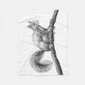 Tekening van de eekhoorn fleece deken (Voorkant)