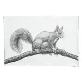 Tekening van de eekhoorn kussensloop (Voorkant)