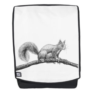 Tekening van de eekhoorn rugtassen