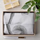 Tekening van de eekhoorn tissuepapier (Geschenk)