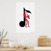 Tekening van de inkt van de saxofone-man-pen poster (Keuken)