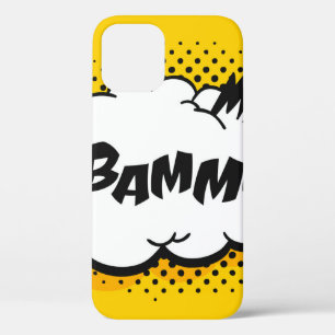 Tekening van de kunstspraak van de pop met tekst. iPhone 12 hoesje