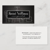 Tekening van de lijn Accessoires van wijn Visitekaartje (Voorkant / Achterkant)