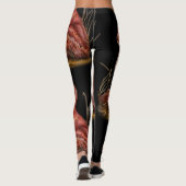 Tekening van de "Red Fox Animal Art" Leggings (Achterkant)