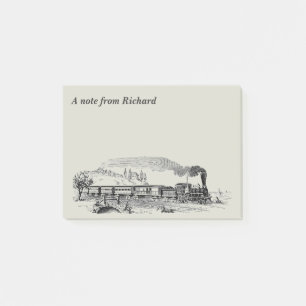 Tekening van de stuurmachinemotor post-it® notes