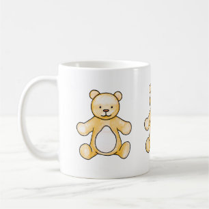 Tekening van de teddybeer koffiemok
