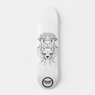 Tekening van de zwarte en witte streep van dieren skateboard