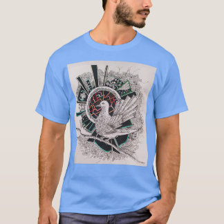Tekening van duurduivenkunst t-shirt