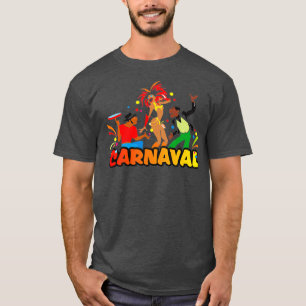 Tekening van een Braziliaans carnavalsvet van de C T-shirt