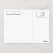 Tekening van een Briefkaart van de Bijengel van ee (Achterkant)