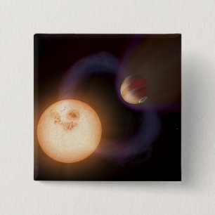 Tekening van een kunstenaar 2 vierkante button 5,1 cm