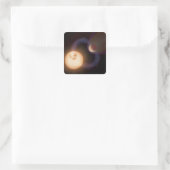 Tekening van een kunstenaar 2 vierkante sticker (Tas)