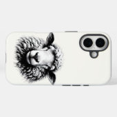 Tekening van een schaapskop Case-Mate iPhone case (Achterkant (horizontaal))