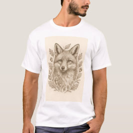 Tekening van een wolf t-shirt