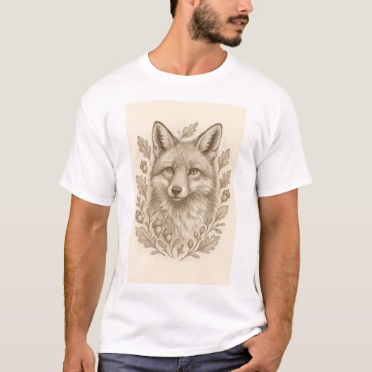 Tekening van een wolf t-shirt (Voorkant)