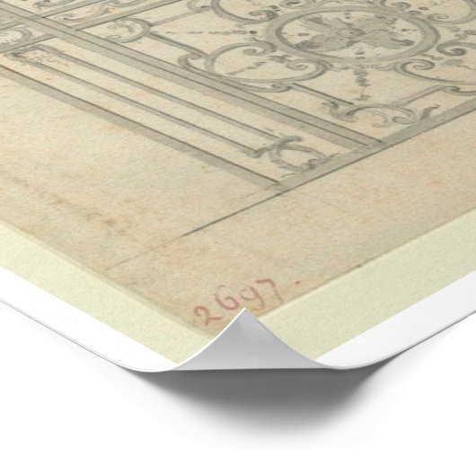 Tekening van Franse architectuur Poster (Hoek)