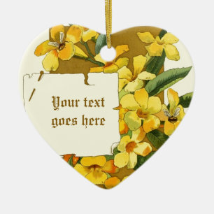  tekening van geel jasmijn ornament