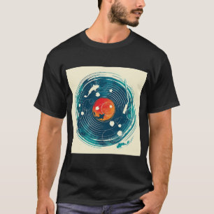 Tekening van geluid van water t-shirt