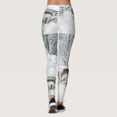  tekening van gnomen in de sneeuw leggings (Achterkant)