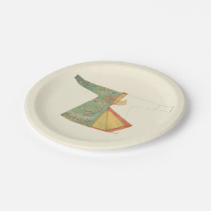 Tekening van halfvoltooide Kimono Papieren Bordje