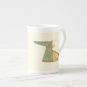 Tekening van halfvoltooide Kimono Porselein Kop (Voorkant rechts)