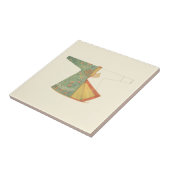 Tekening van halfvoltooide Kimono Tegeltje (Zijkant)