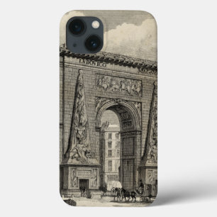 Tekening van het Monument van Porte Saint-Denis iPhone 13 Hoesje
