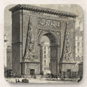 Tekening van het Monument van Porte Saint-Denis Drankjes Onderzetter
