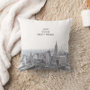 Tekening van het stadslandschap van New York Aange Kussen