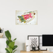 Tekening van het sterrenbeeld Maagd Poster (Thuiskantoor)