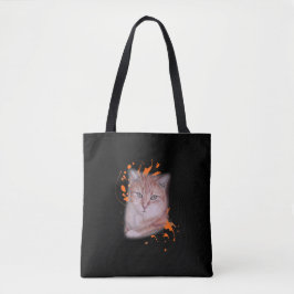 Tekening van het Tas van de Oranje tablet Kat en v