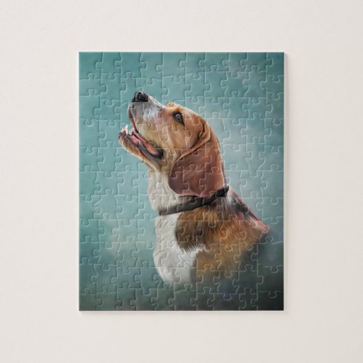 Tekening van hond Beagle Legpuzzel (Verticaal)