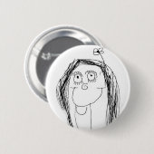 Tekening van je kind - Moederdag Cadeaus Ronde Button 5,7 Cm (Voorkant /achterkant)