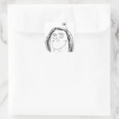 Tekening van je kind - Moederdag Cadeaus Vierkante Sticker (Tas)