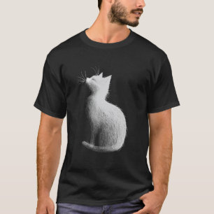 Tekening van kat Katachtige moeder Katachtige vade T-shirt