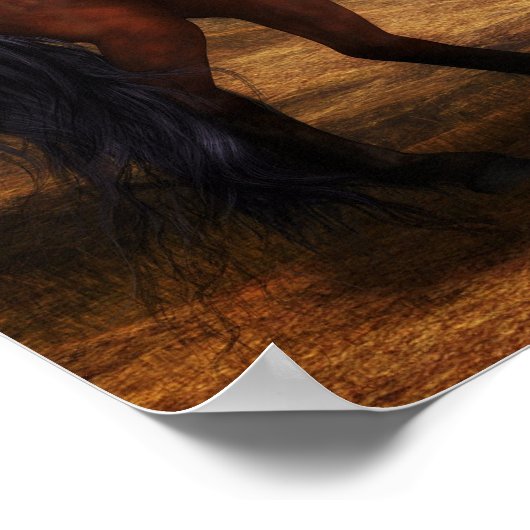 Tekening van paarden poster (Hoek)