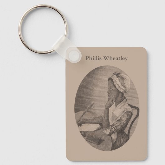  tekening van Poet Phillis Wheatley Sleutelhanger (Voorkant)